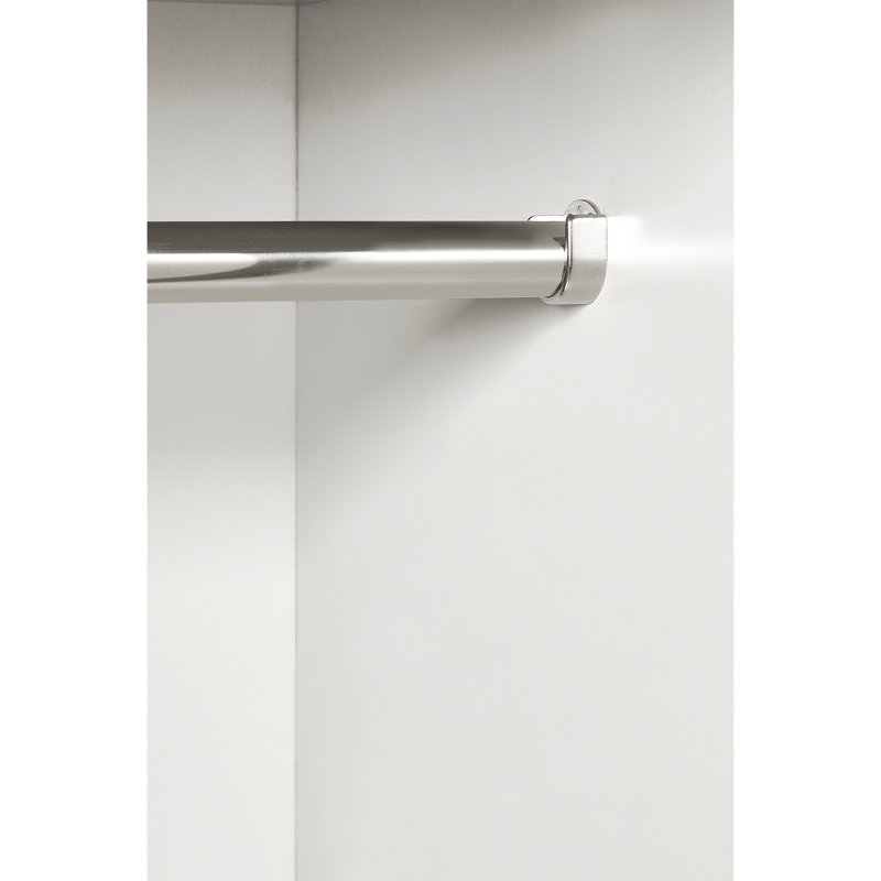 Aaidyn 2 Door Manufactured Wood Wardrobe, White/Oak