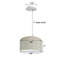 Abat-jour tambour en lin blanc avec diffuseur l 16 po avec cordon noir-140943305-155984702-156005482