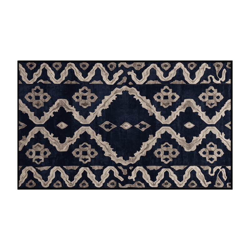 Tapis gris lavable à la machine, Rectangle 2 pi x 3 pi