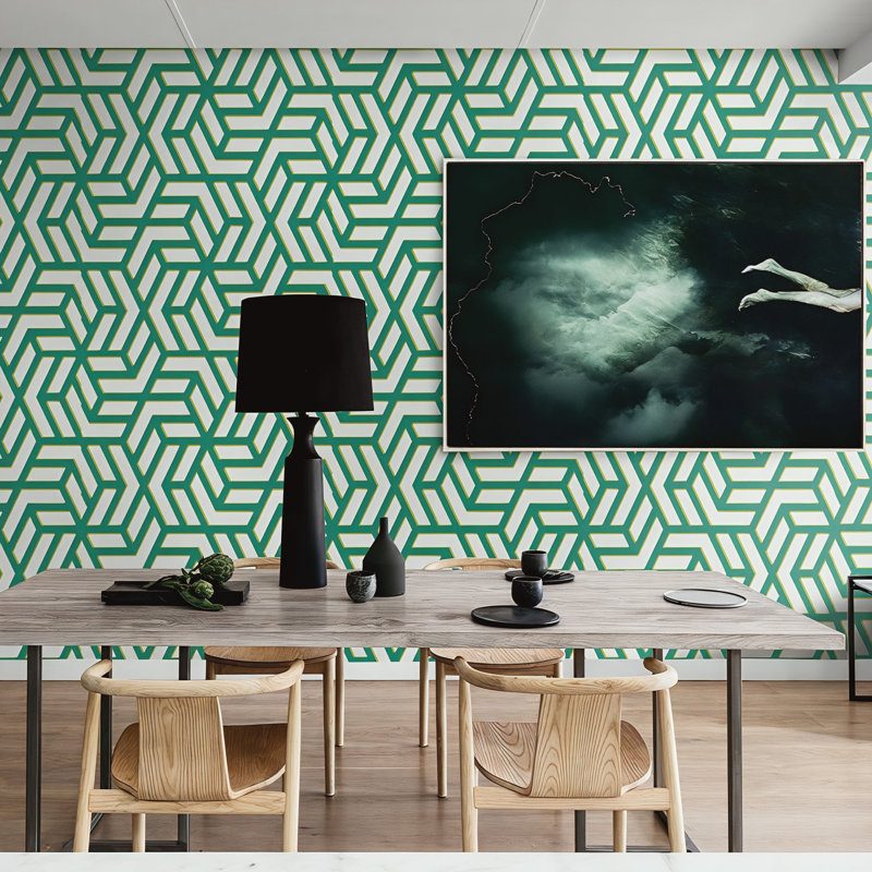Green Geometric Wallpaper