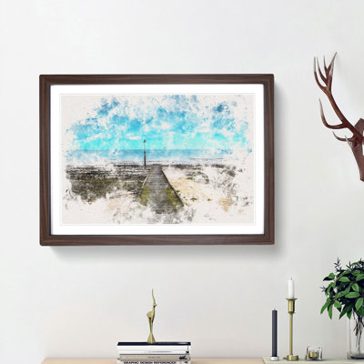 Path to the Sea in Llandudno Wales - Picture Frame Painting Print