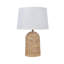 Lampe de bureau 1 lumière vigne faite à la main 23 po avec abat-jour en tissu blanc