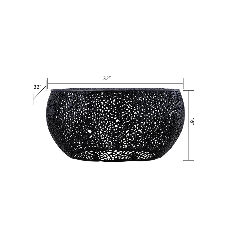 Table basse ronde, Noir