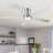 52" Brushed Nickel Lowe Profile Ceiling Fan with Light