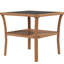 2 tables d'extérieur avec verre trempé et espace de rangement