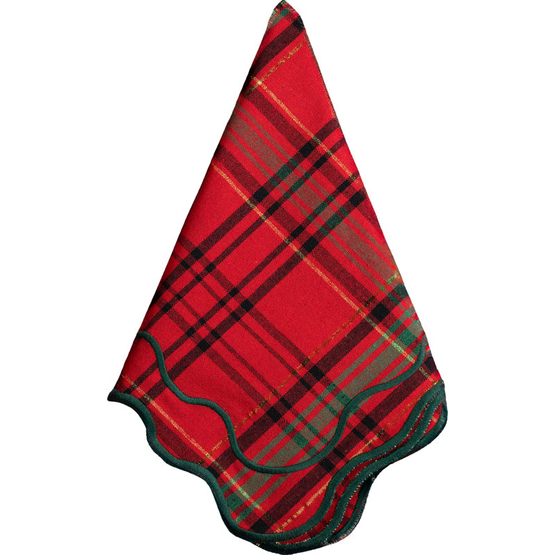 Red and Green Tartan Napkin, Set of 8