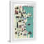 Carte illustrée de Chicago, reproduction d'art graphique sur papier-579867746