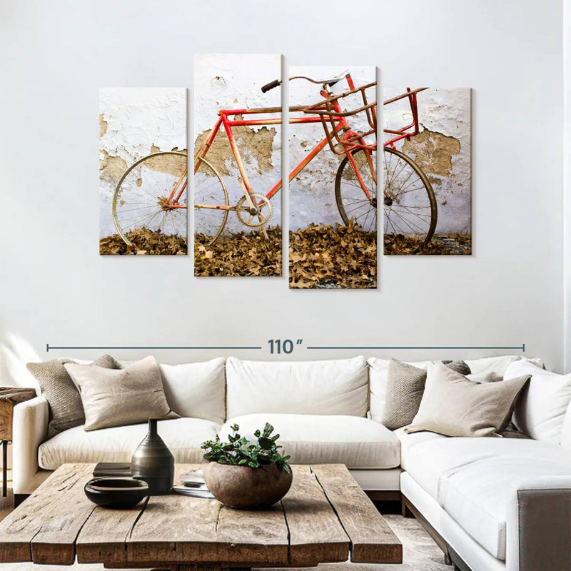 Mehar Rusty Bicycle, 54" H x 84" W
