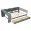 Lit plateforme double en bois avec tablettes de rangement, tiroirs, station de charge et tête de lit tapissier-1451241974-1451241973