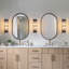 Appliques murales modernes avec appliques de salle de bain en cristal de cristal transparent E12-401213856-401213857