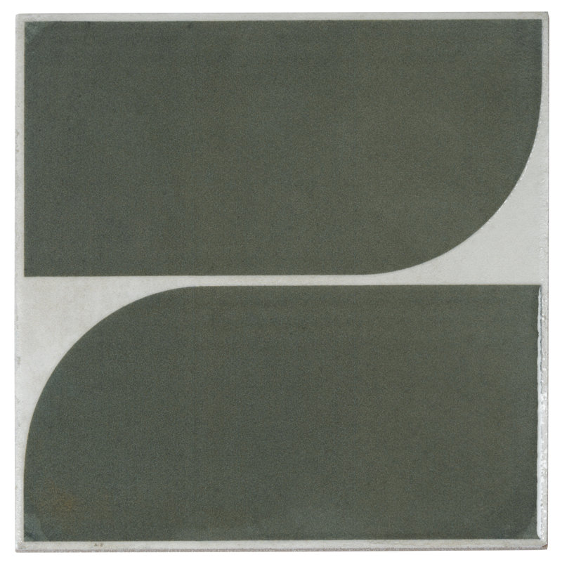 Carreau de mur et de sol en porcelaine à motif carré vert / gris 8x8 Cadence (paquet de 12,49 pieds carrés / caisse) - paquet de 29