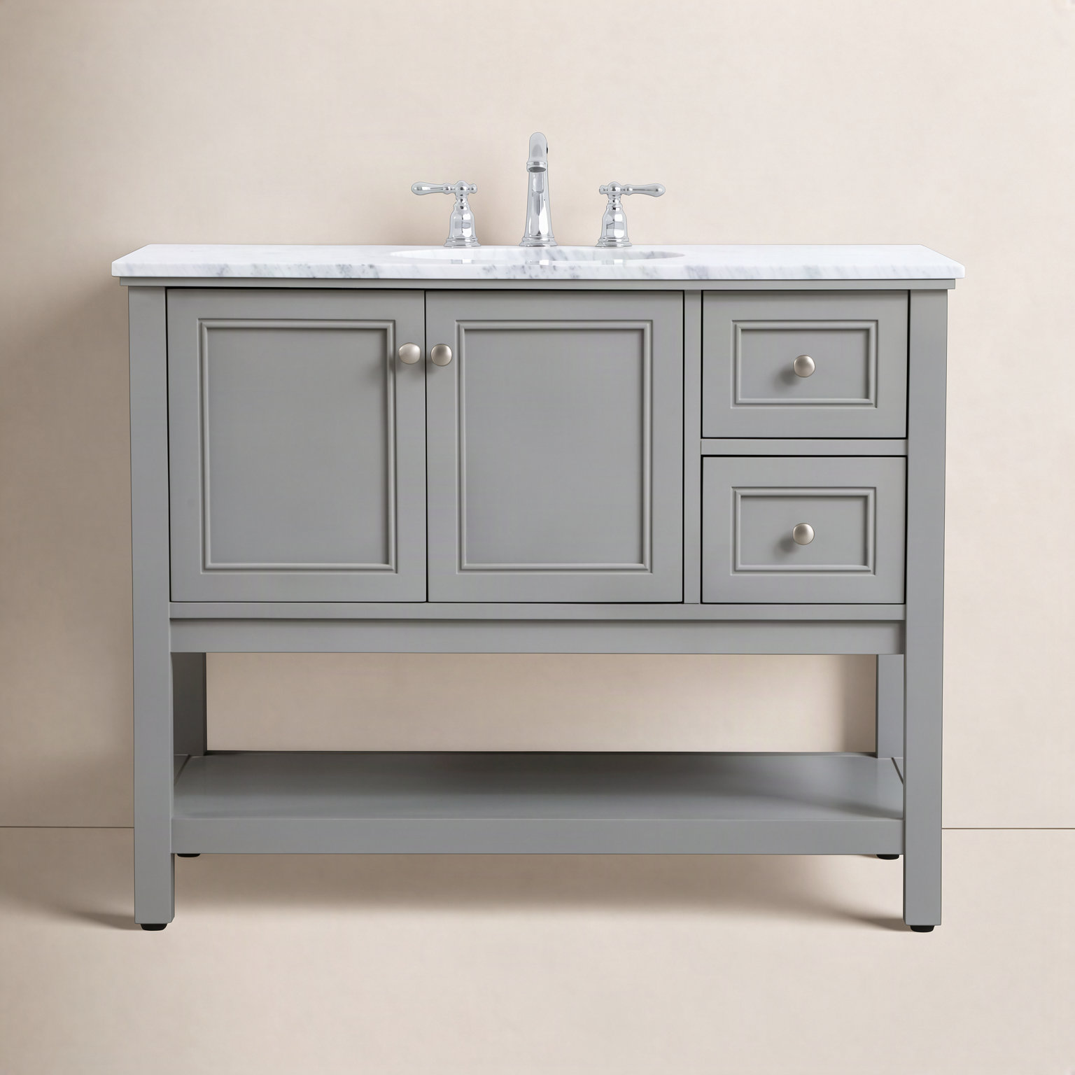Bonsai 42'' Single Bathroom Vanity, Gray