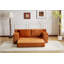 Canapé-lit confortable à assise profonde, petit canapé en velours côtelé moderne pour le salon et la chambre à coucher, coussins réversibles avec coussins, aucun assemblage requis-2140387740