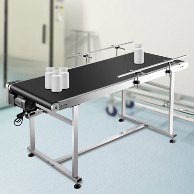 Belt Conveyor Length 59-Inch, PVC Conveyor Belt Width 23.6-Inch, Motorized