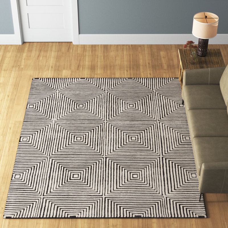 Swansea Wool Geometric Indoor Rug, Rectangle 5' x 8'