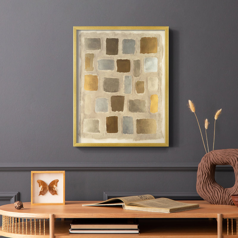 Reproduction encadrée sable - II, H 10 po x l 8 po