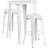 Gyala Round Metal Indoor-Outdoor Bar Table Set with 2 Square Seat Backless Stools-1742381543-1742387205