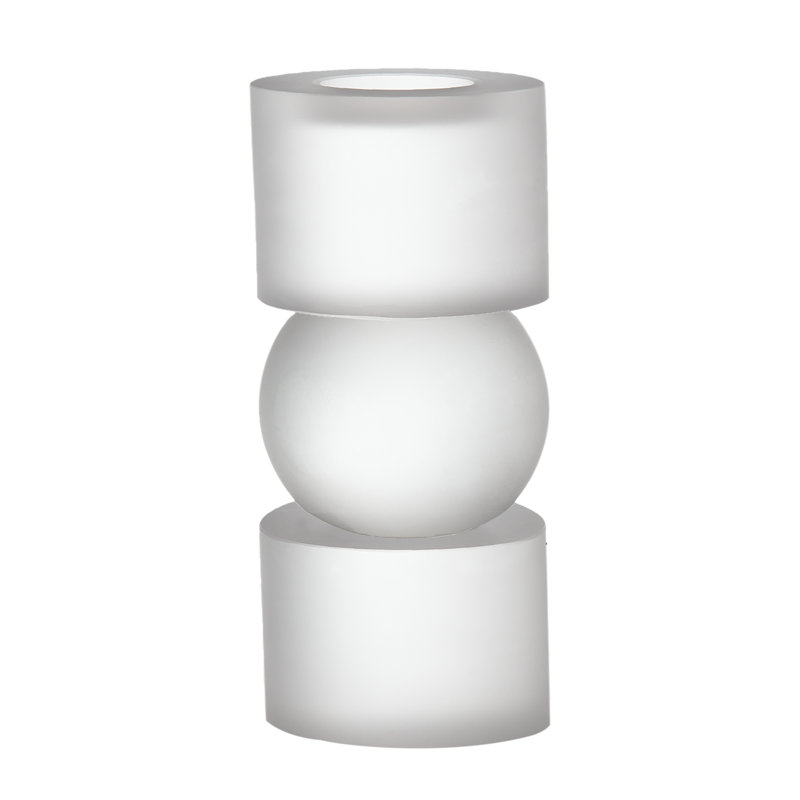 Petit porte-bougie en verre D3.1x7.1 "Palisade, H 7,1 po x l 3,1 po x P 3,1 po