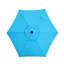 Parasol d'extérieur bleu 7,5 pieds avec inclinaison et évent 45 pieds, idéal pour les réunions de famille