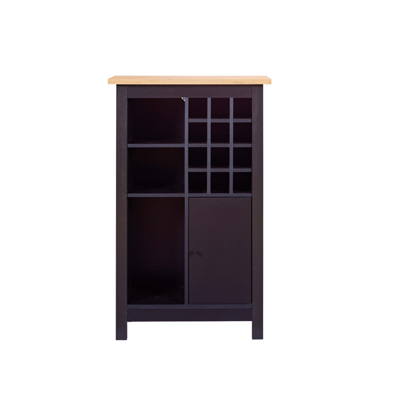 Adaliz Wine Cabinet, Black