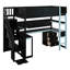 Lit mezzanine avec bureau et panneau perforé, structure de lit de jeu en bois avec escalier de rangement et tablettes ouvertes-1491487936-1491487943
