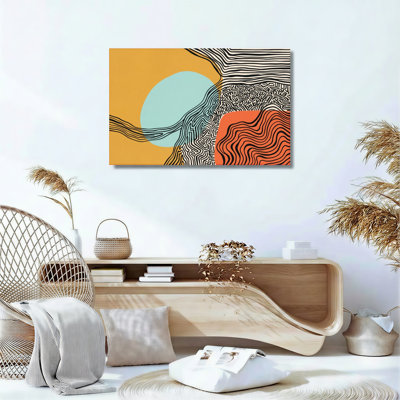Ensemble de 1 tableau sur toile à motif abstrait