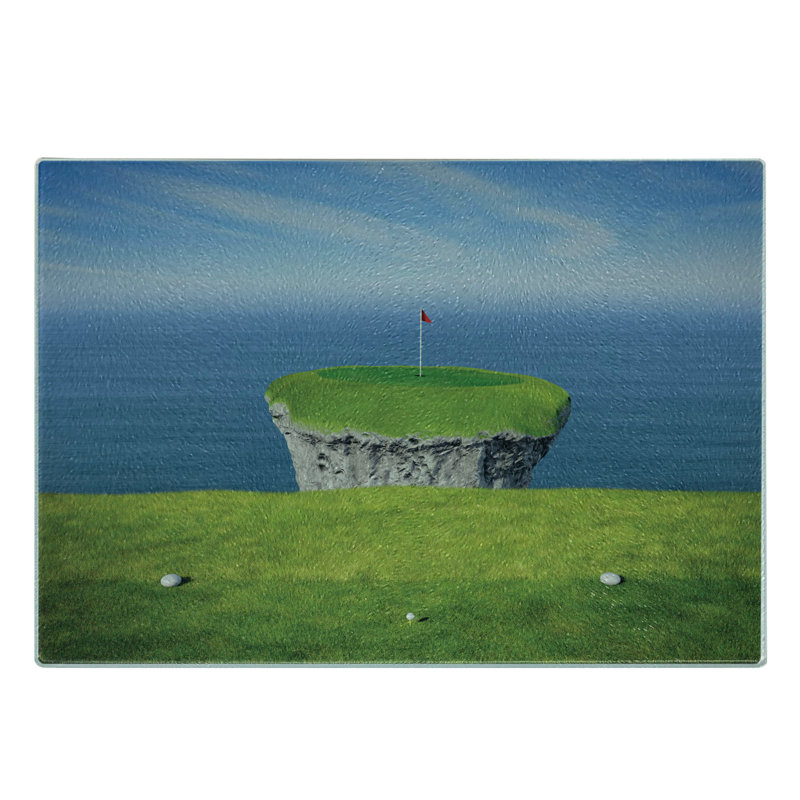 Planche à découper en verre trempé Ambesonne Golf