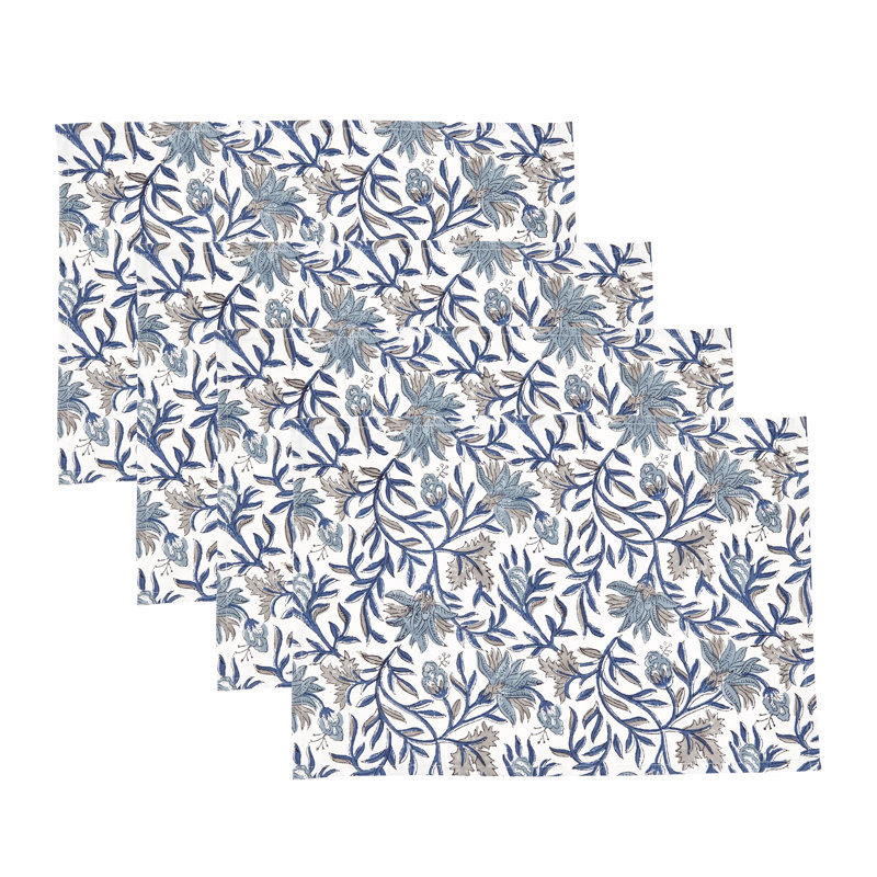 Ensemble de 4 napperons Botanical Floral