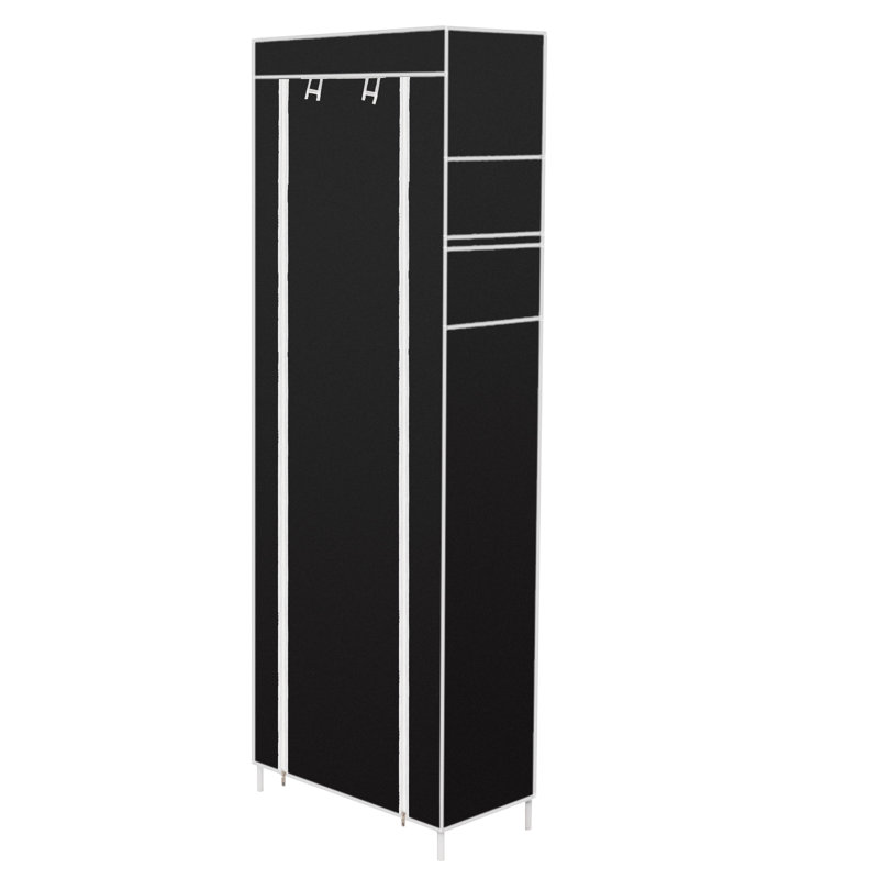 1 Shoe Rack, Space-saving 10 Tiers With 9 Compartments, Non-woven Fabric Shoe Rack, Black