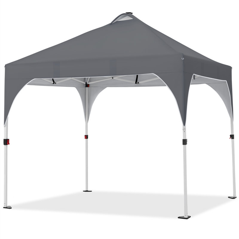 10 pi. L 10 pi. D Hauteur du pavillon escamotable avec lumières DEL, Gris