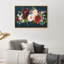 Automne floral bleu marine - Impression sur toile-58872939-58872932