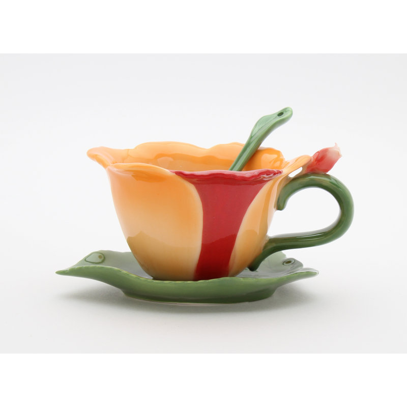 Quitman Orchid Teacup & Saucer Set