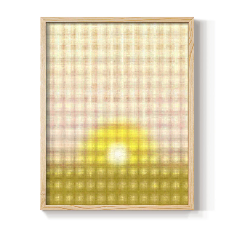 Airbrushed Dawn I Framed Print - Solid Wood, Natural, 11" H x 9" W