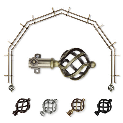 Tringle à rideaux double vitrage Twist 13/16