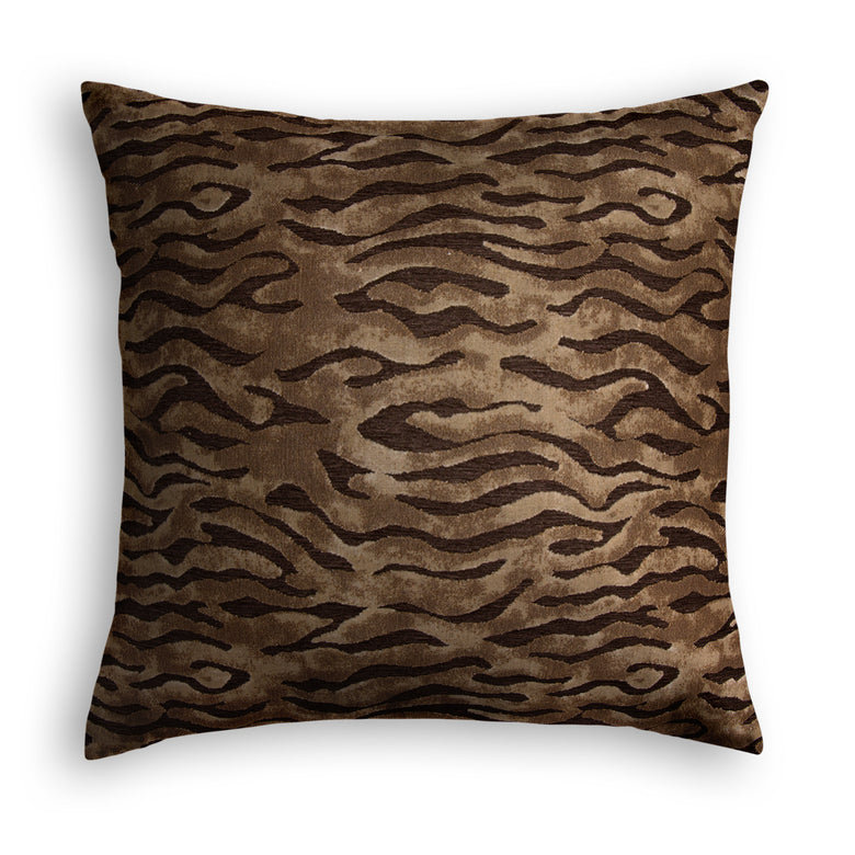 Housse et insert de coussin décoratif en coton, H 18 po x l 18 po, Brun
