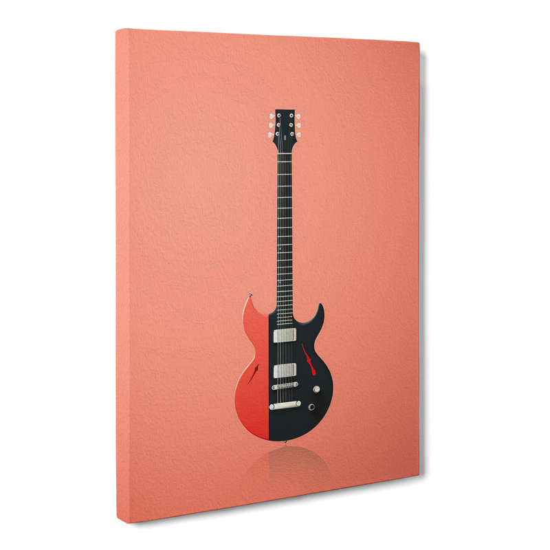 Electric Guitar Minimalism No.2 - Wrapped Canvas Print, 60cm H x 40cm W x 3cm D