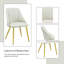 Ensemble de 2 chaises d'appoint en cuir synthétique Gaines