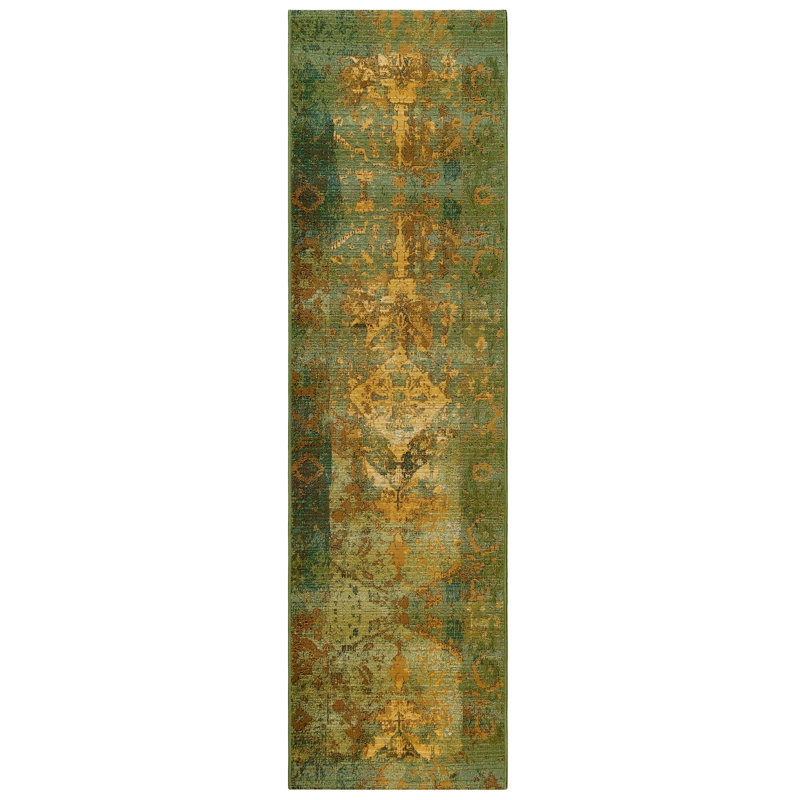 Kowalczyk Power Loom Oriental Indoor/Outdoor Area Rug , Runner 1'11" x 7'6"
