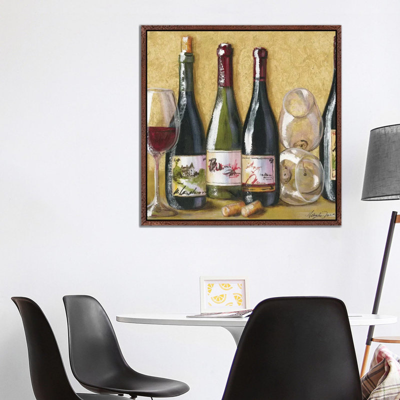 2013 Wine Tray 1 Piece Wall Art on Canvas, 93.98 cm H x 93.98 cm W, Classic Wood Framed