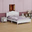 Ensemble de chambre à coucher 3 pièces, lit plateforme en bois et deux tables de chevet-752001820