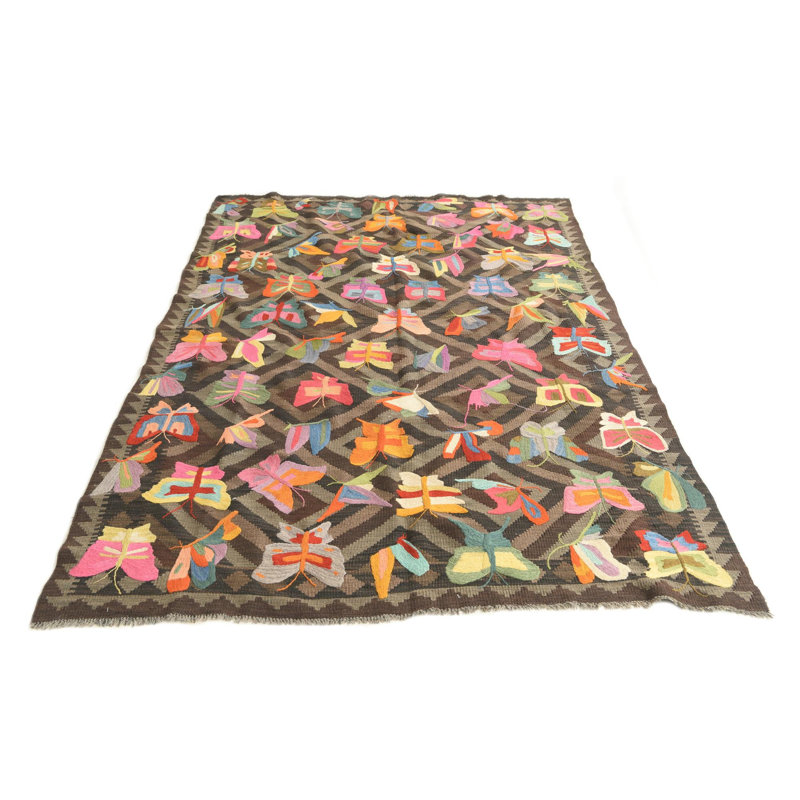 Tapis brun foncé 5x8 Perry