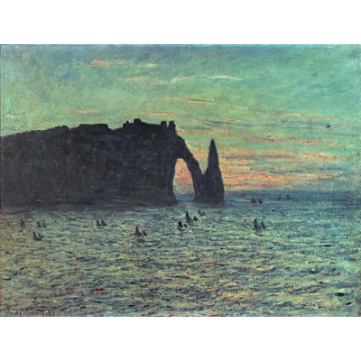 " The Hollow Needle At Etretat " by Claude Monet