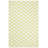 Dhurries Hand Woven Flat Weave Wool/Cotton Chevron Rug in Green/Ivory-546846364
