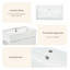 21.6" Ceramic Sink For Bathroom Vanity - White, Quality & Performance, Stain- Surface Heat Resistance, Stylish Functional Ceramic, Easy To Clean Stains, High Endurance,