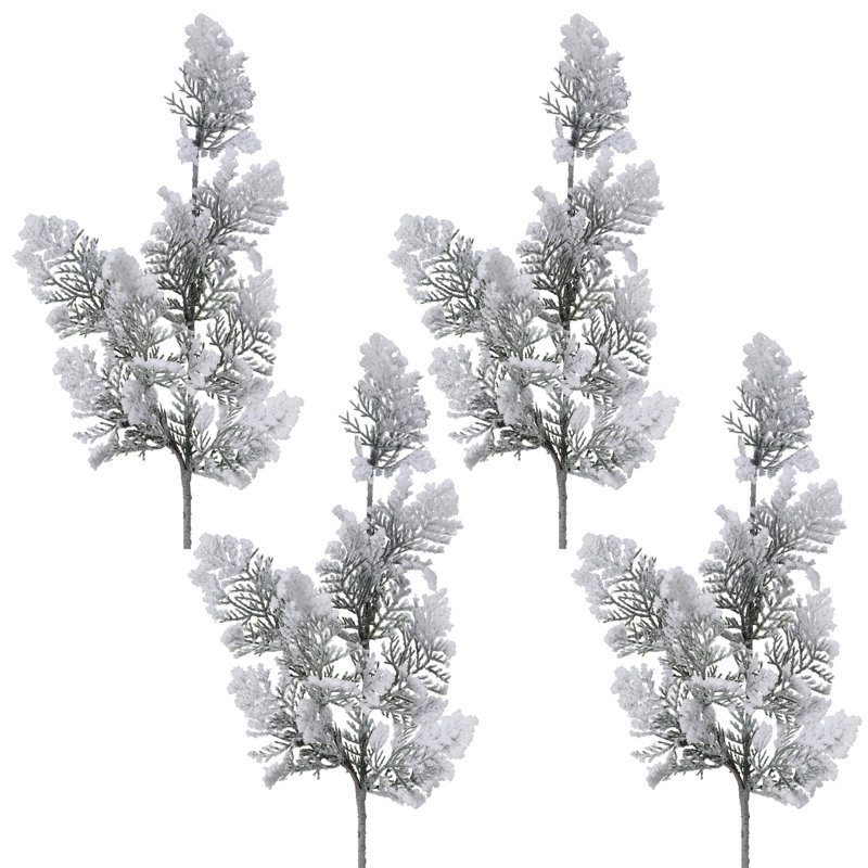 24" Snowy Acadia Cedar Spray
