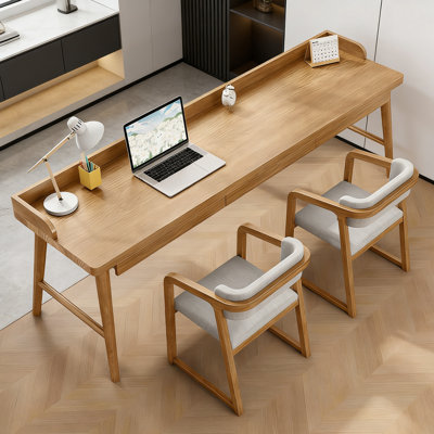 Bureau d'écriture moderne en bois de pin massif avec tiroirs