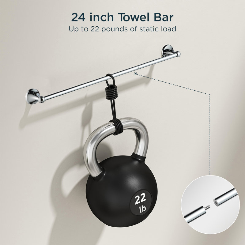 Ensemble de quincaillerie de salle de bain 3 pièces, Chrome