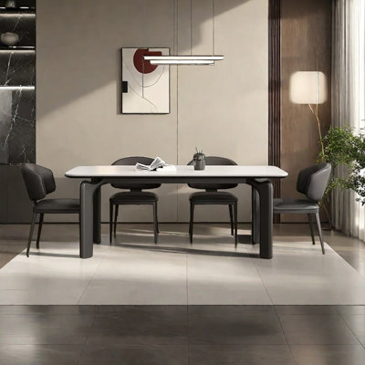 Rectangular simple light luxury rock table
