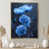 Toile avec cadre flottant or