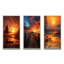 «Sunrise Morning At The Lake», 3 pièces sur toile-2027815692-2027815729